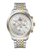 Swiss Military Klassischer Chronograph Silber Bicolor - SM34107.06